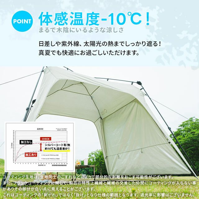 超降溫 黑膠塗層 秒開遮陽帳 客廳帳 QC-TP250 BLACK