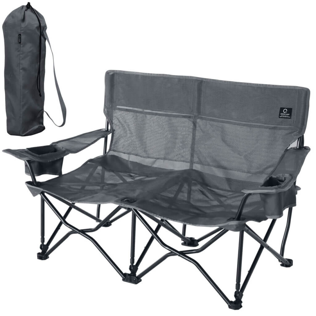 收束式特色雙人椅 特規33cm高 露營 車聚 釣魚 兒童折疊椅 QC-LFC120