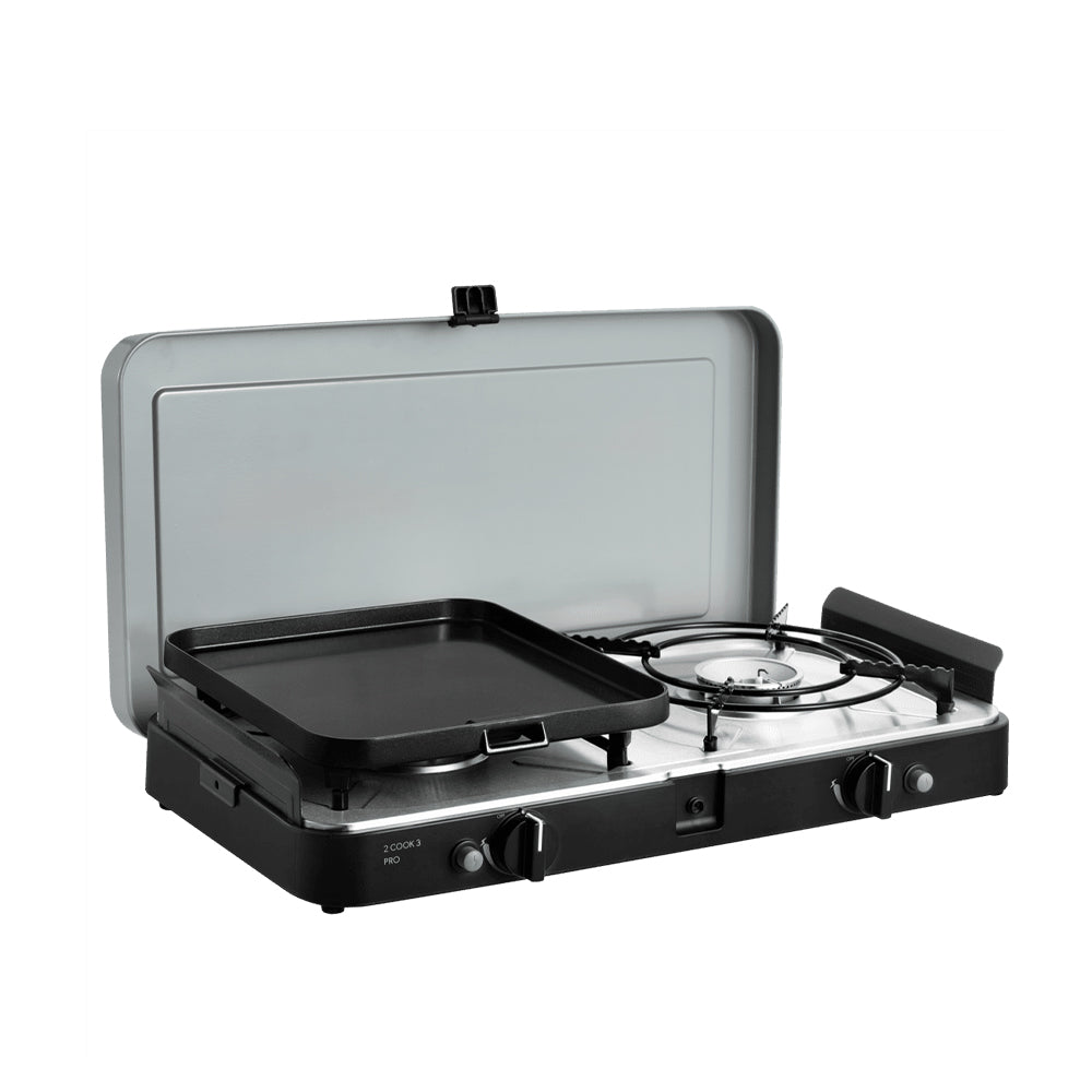 【限時加碼送轉接器】Dometic 2 cook 3 Pro雙口瓦斯爐-專業豪華組